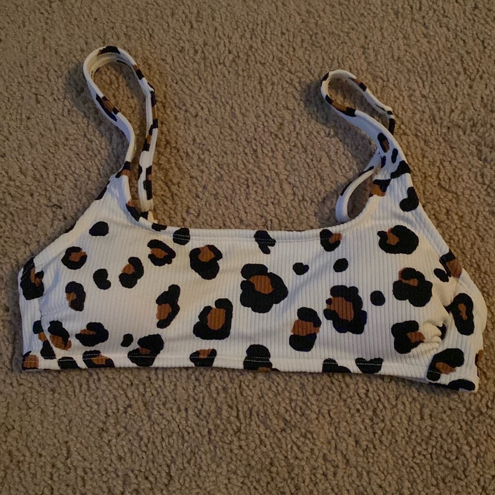 cheetah print target bikini top